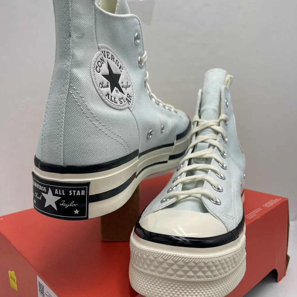 Converse Men’s A03537C CHUCK 70 PLUS HI
AQUA MIST/EGRET/WHITE
High-Top Sneakers - Picture 7 of 16